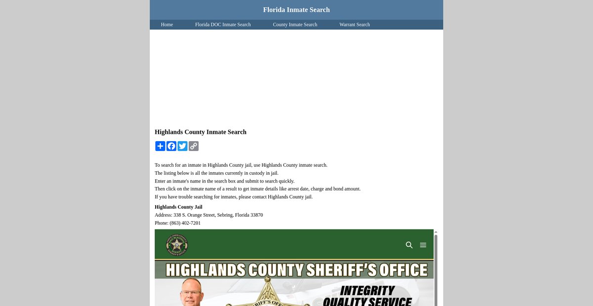 Preview of inmatesearchflorida.org