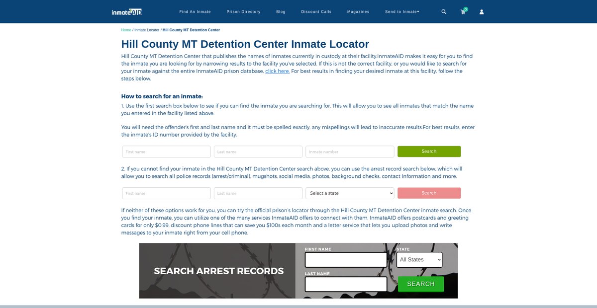 Preview of inmateaid.com
