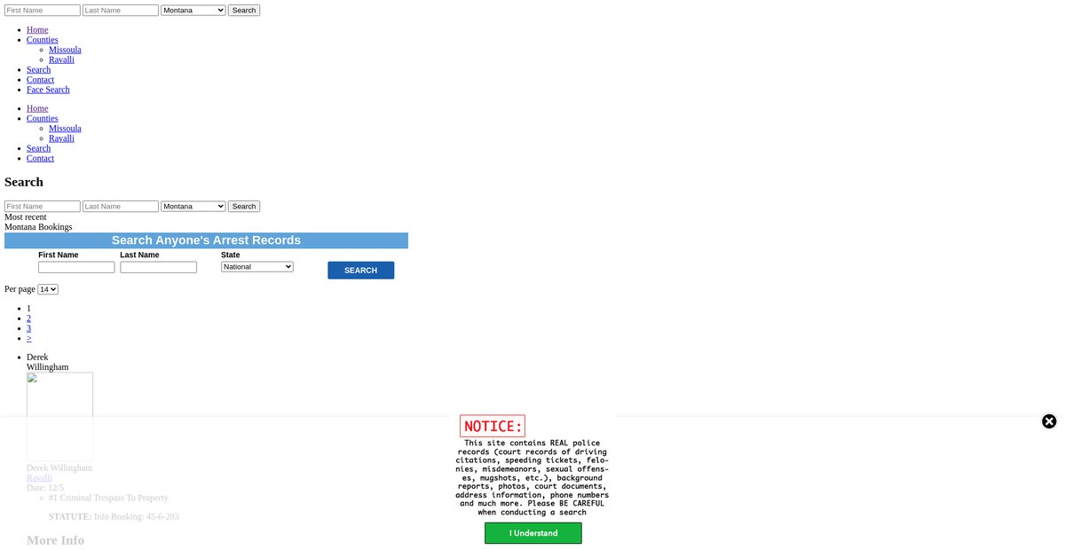 Preview of montana.arrests.org