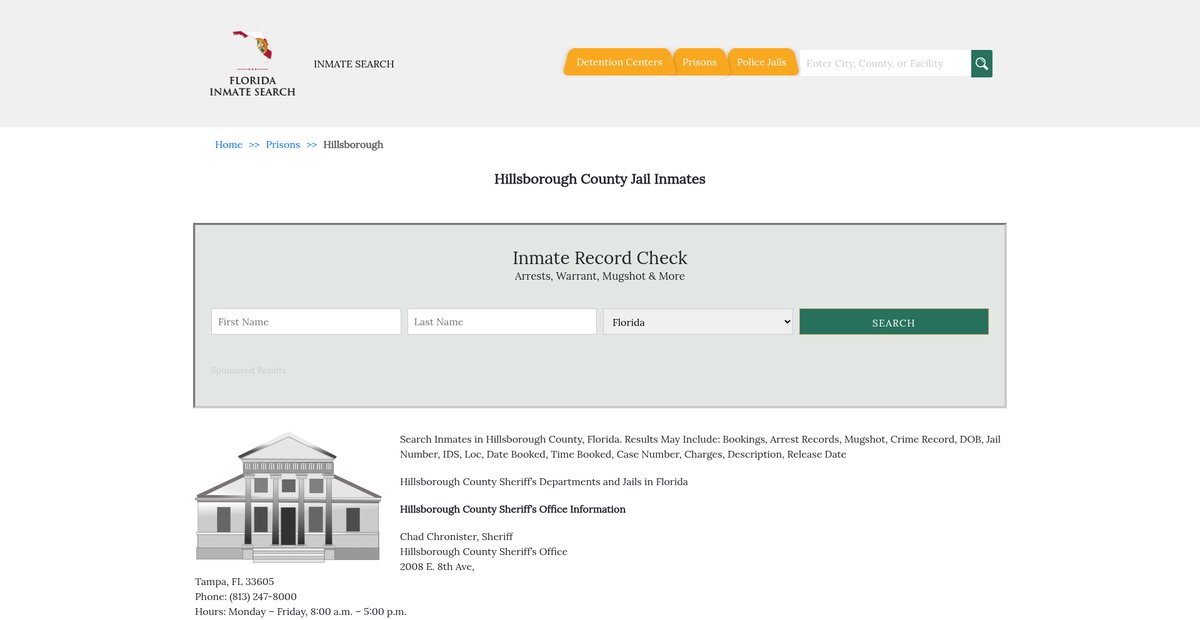 Preview of floridainmatesearch.net