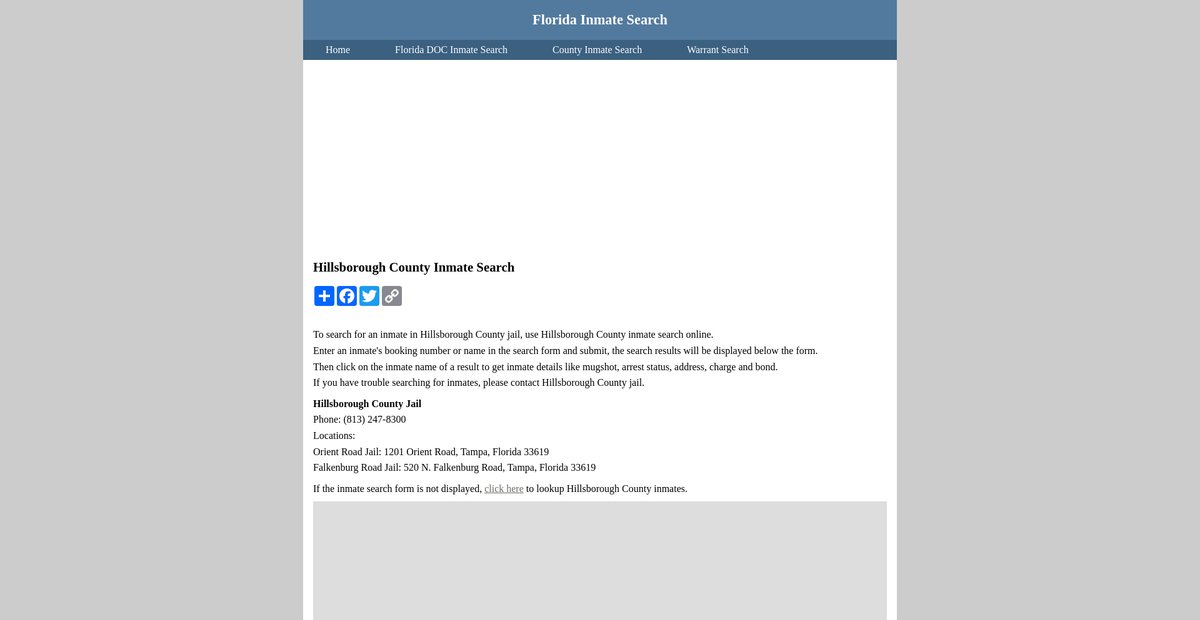 Preview of inmatesearchflorida.org