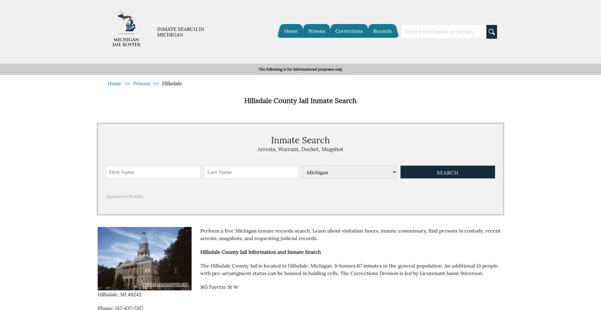 Preview of michiganjailroster.com