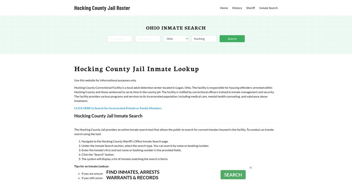Preview of hockingcountyjail.org