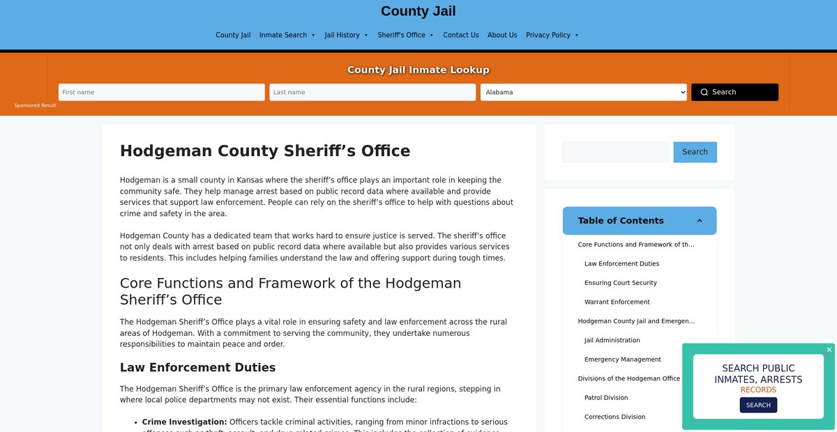 Preview of hodgeman-sheriff-arrest-warrants.countyjail.org