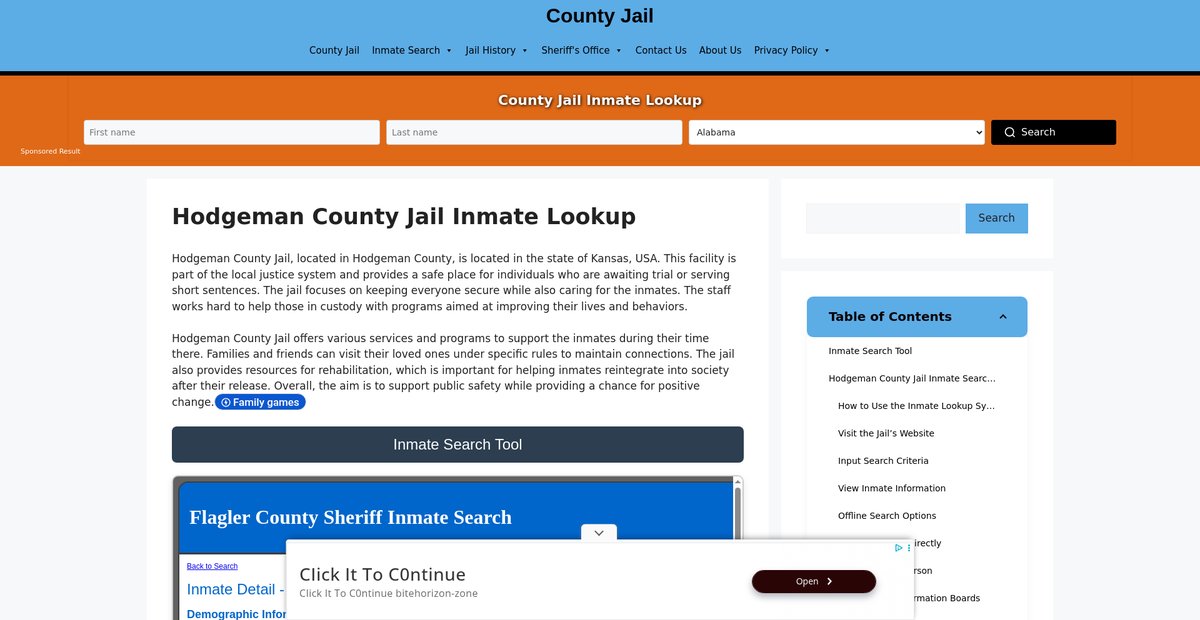 Preview of hodgeman.countyjail.org