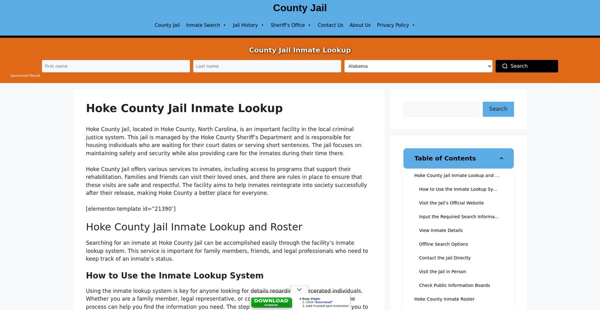 Preview of hoke.countyjail.org