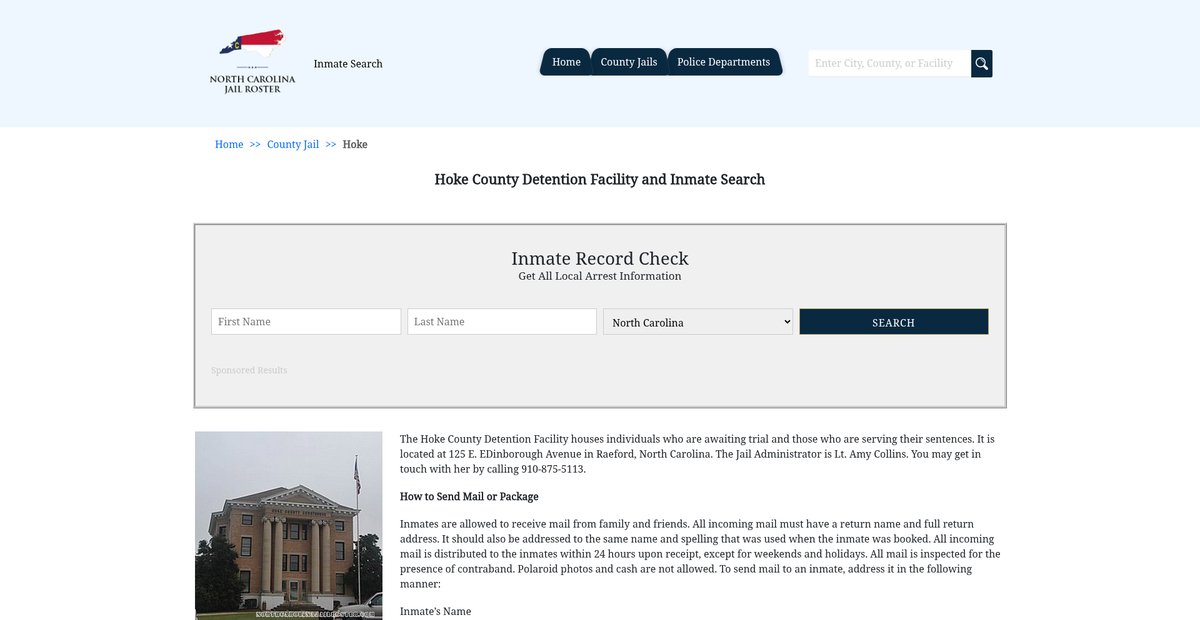 Preview of northcarolinajailroster.com