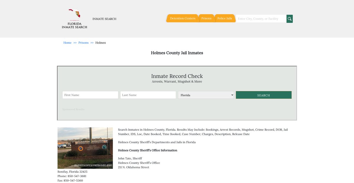 Preview of floridainmatesearch.net