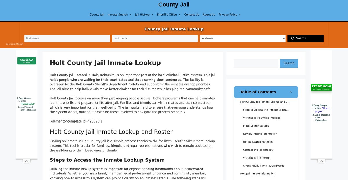 Preview of holt.countyjail.org
