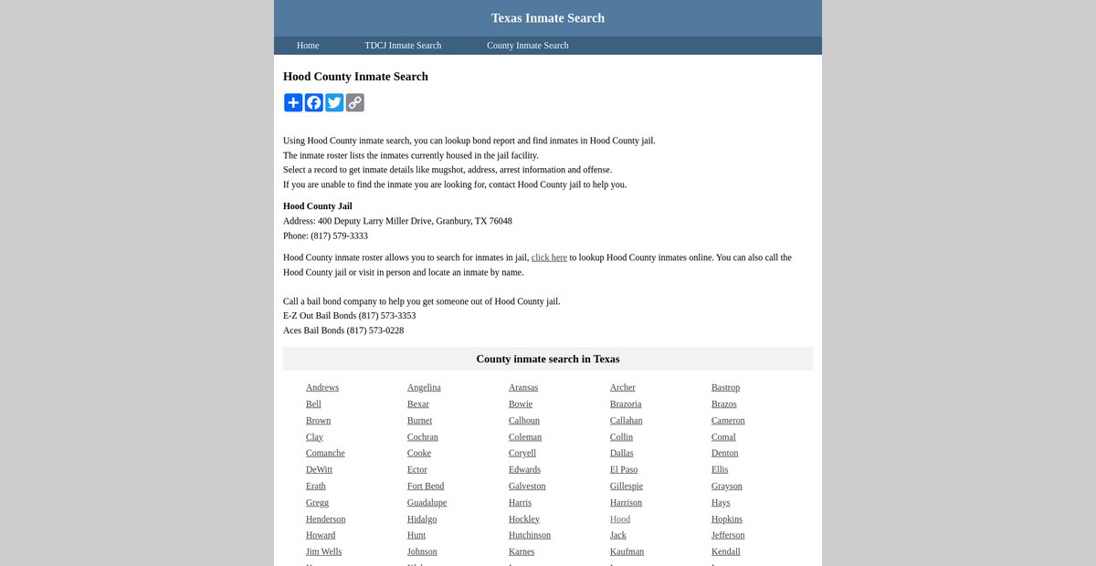 Preview of inmatesearchtexas.org