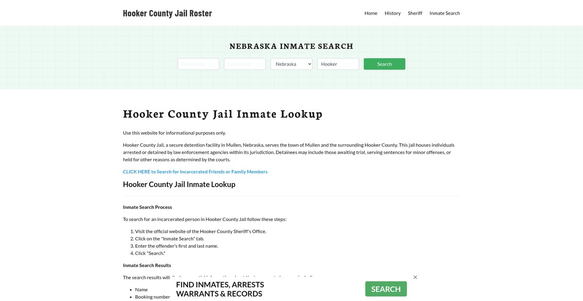 Preview of hookercountyjail.org