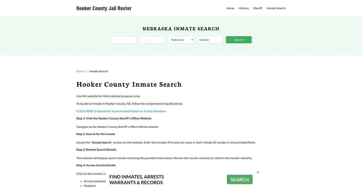 Preview of hookercountyjail.org