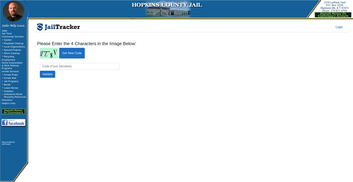 Preview of hopkinscountyjail.com