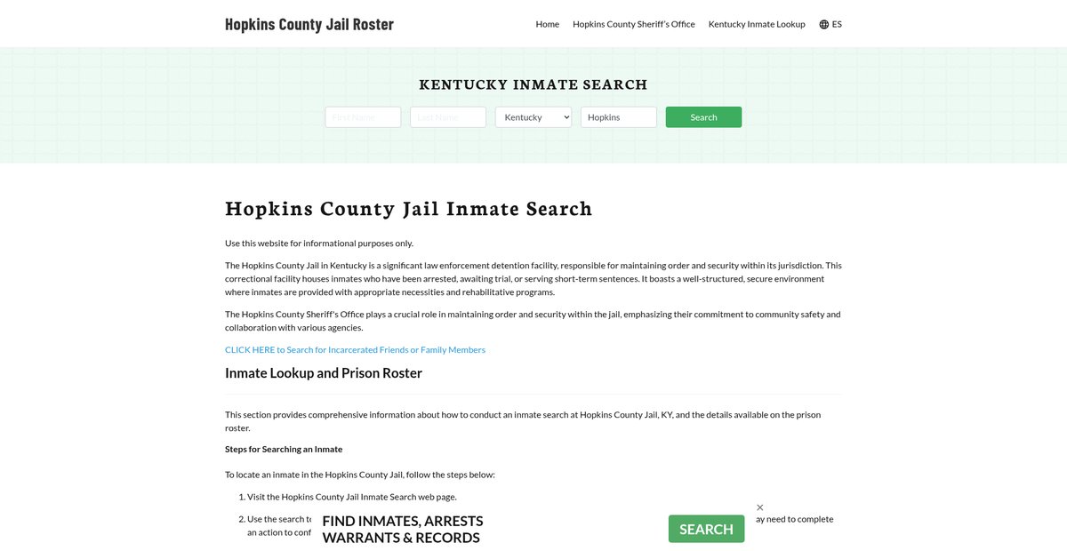 Preview of hopkinscountyjail.org