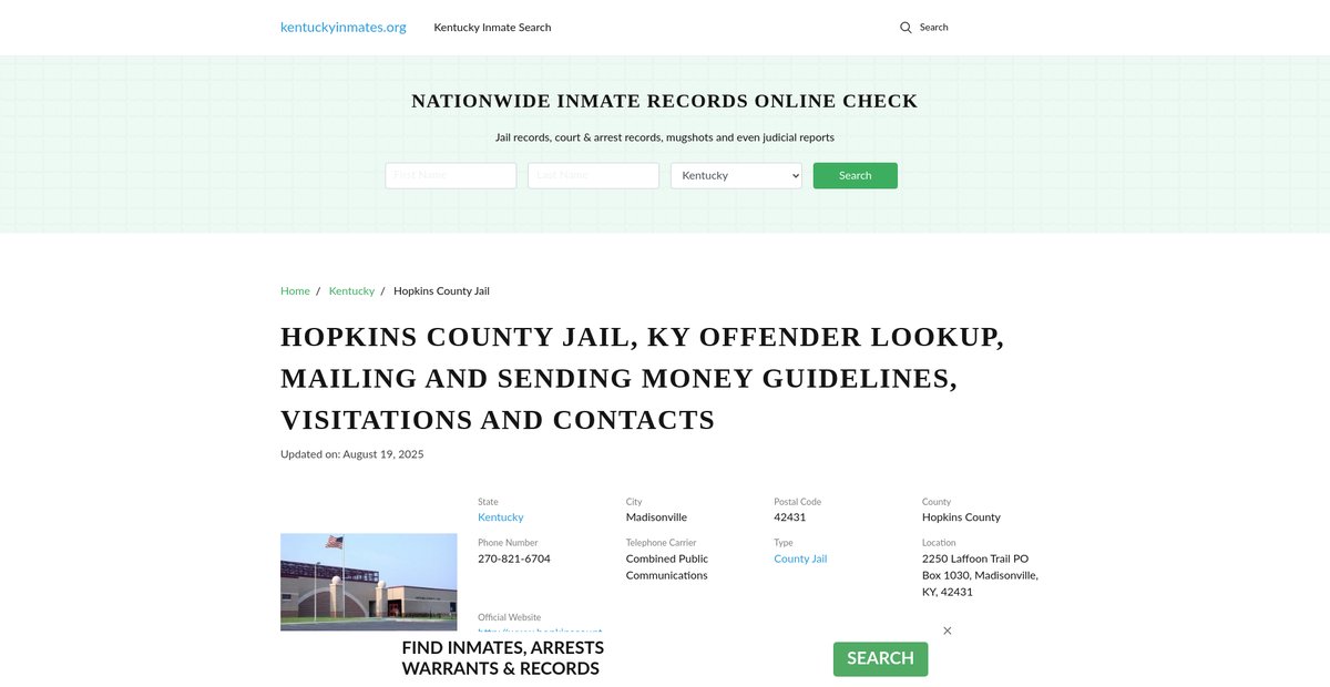 Preview of kentuckyinmates.org