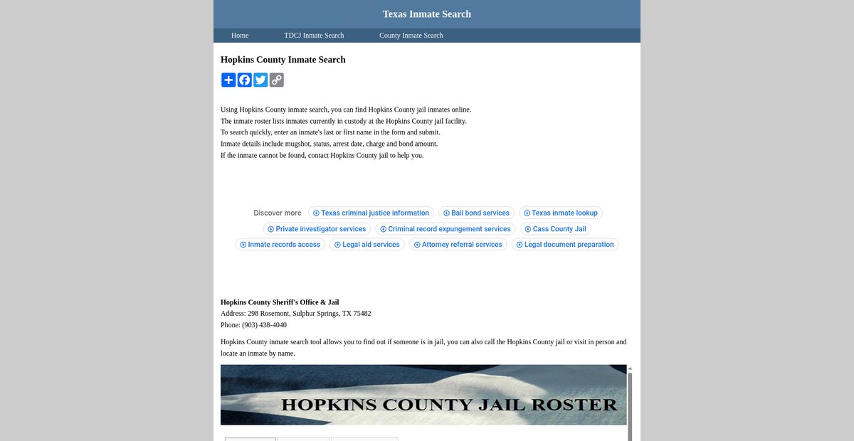 Preview of inmatesearchtexas.org