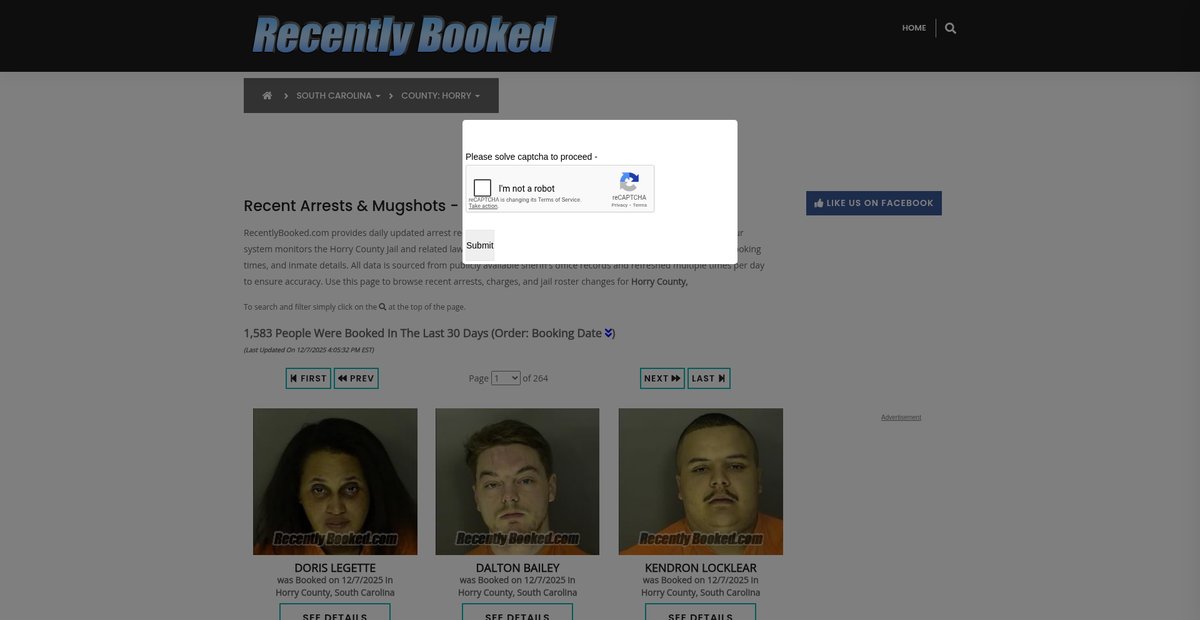 Preview of recentlybooked.com