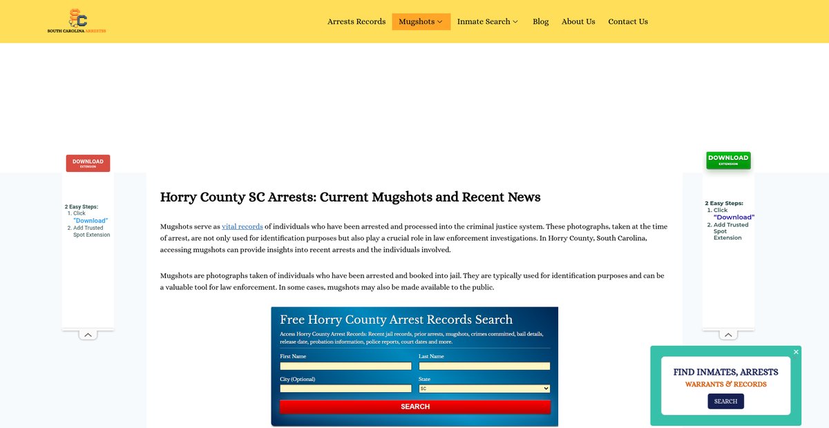 Preview of sc-arrests.org