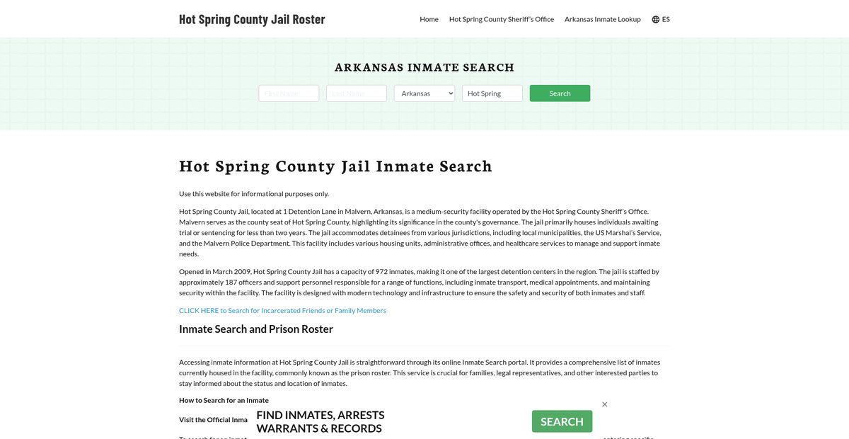 Preview of hotspringcountyjail.org