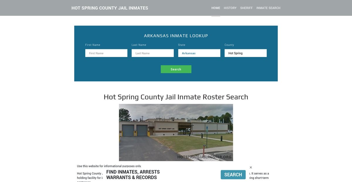 Preview of hotspringjailroster.org