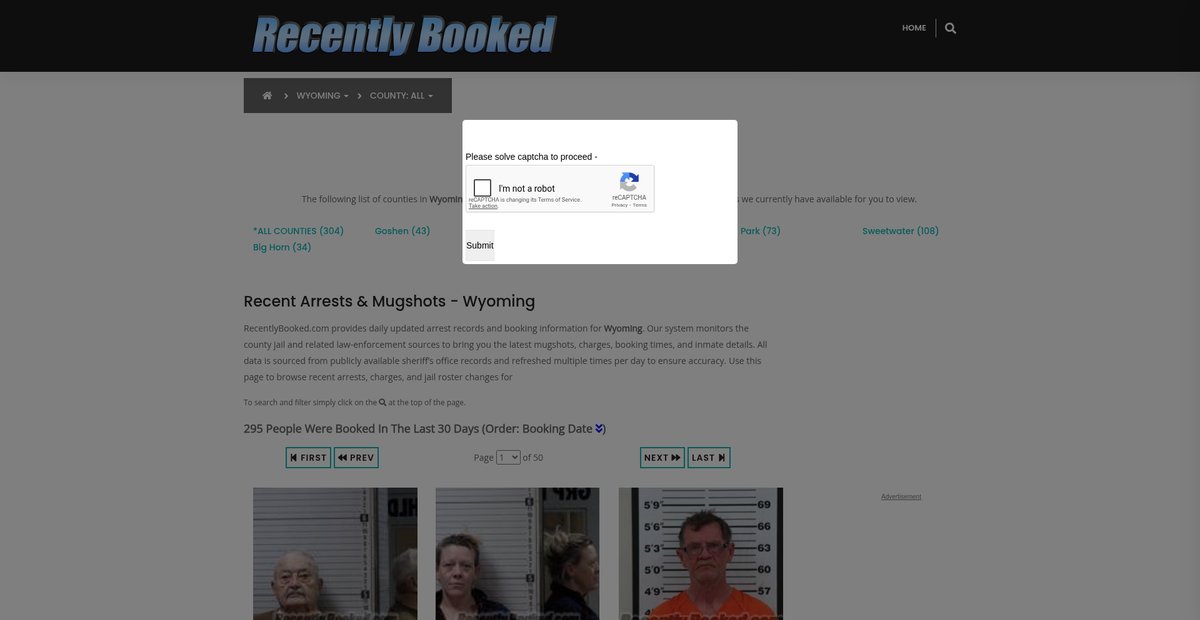 Preview of recentlybooked.com