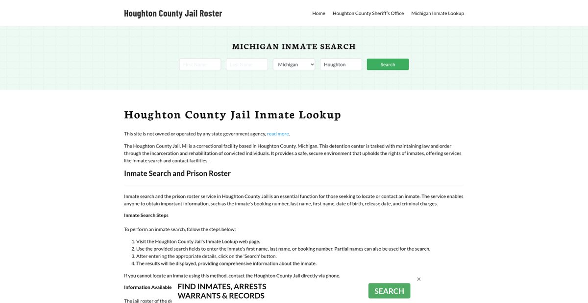 Preview of houghtoncountyjail.org