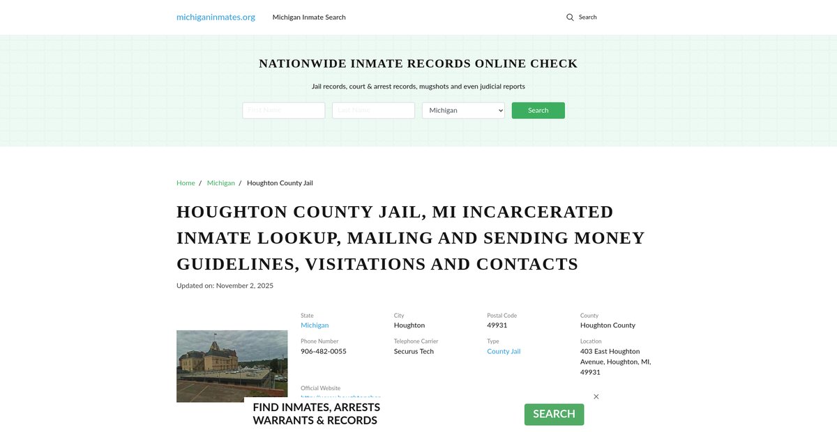 Preview of michiganinmates.org