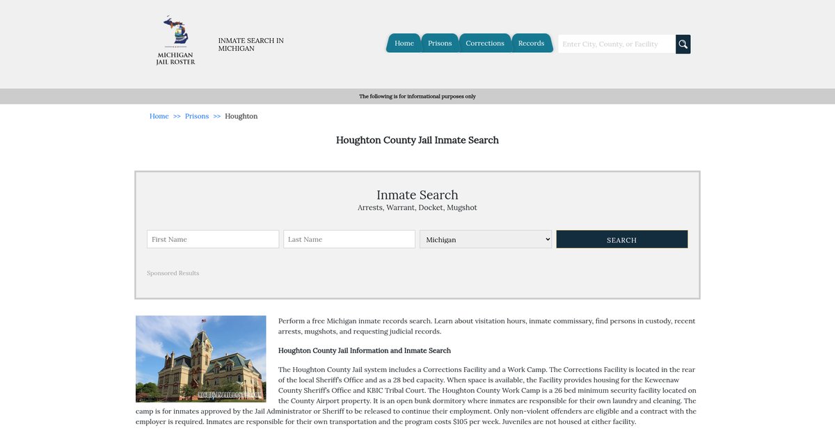 Preview of michiganjailroster.com