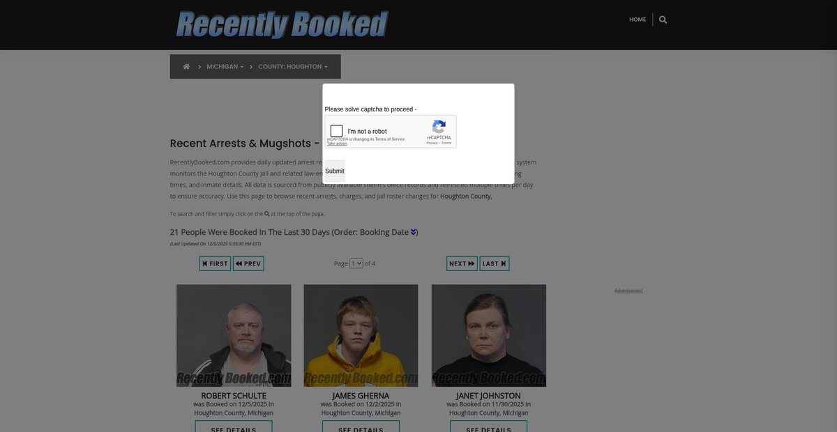 Preview of recentlybooked.com