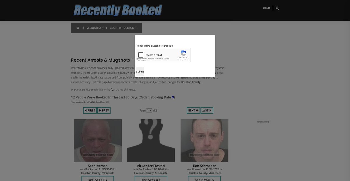 Preview of recentlybooked.com