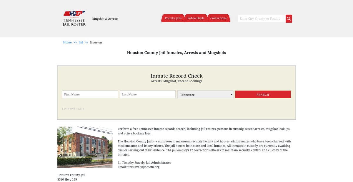 Preview of tennesseejailroster.com