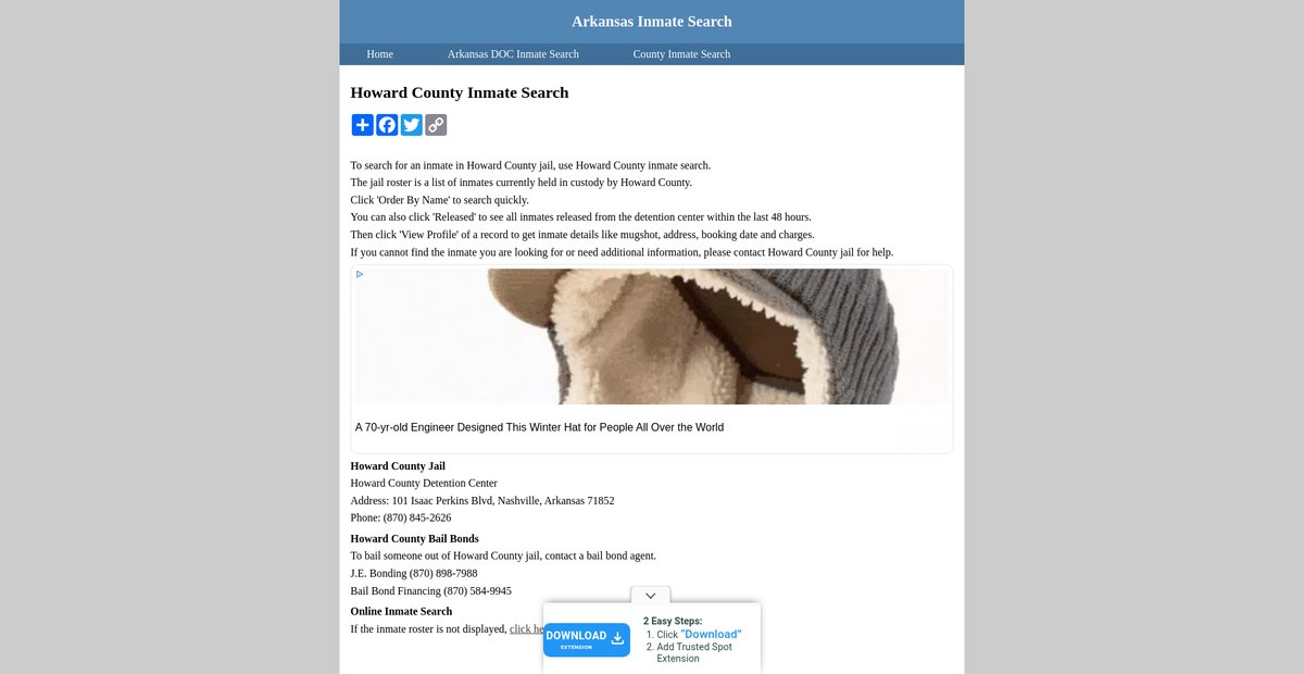 Preview of inmatesearcharkansas.org