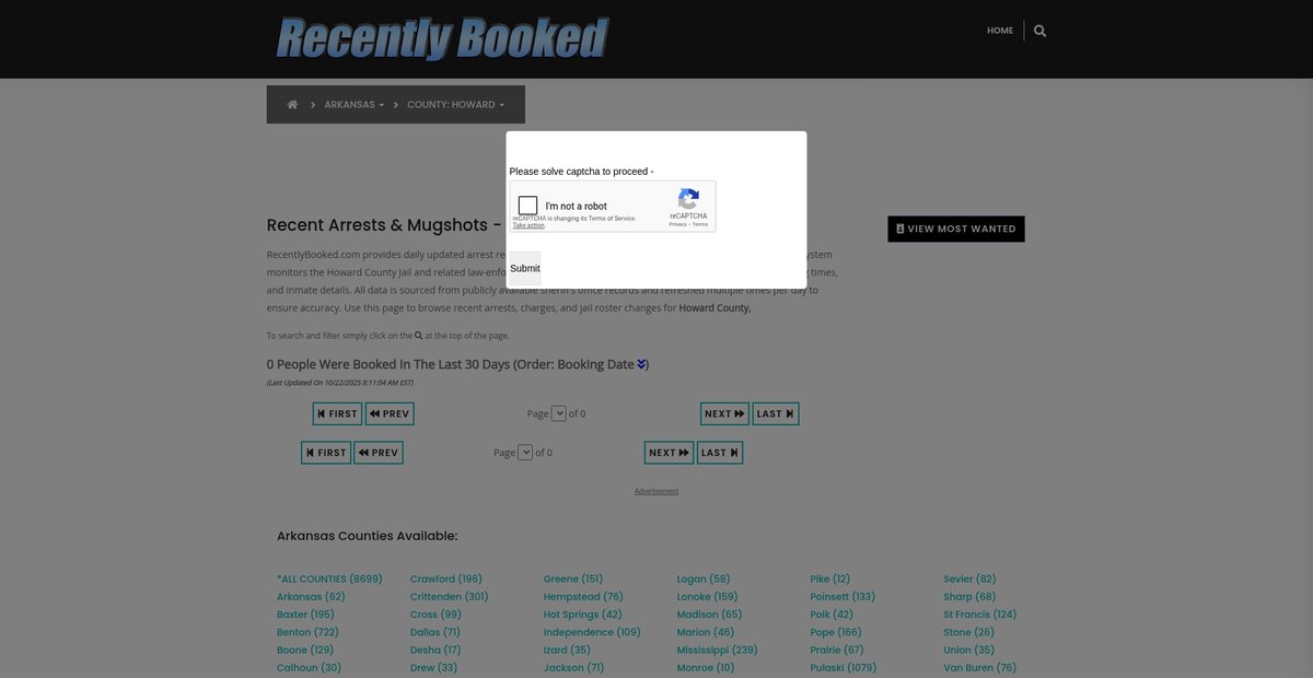 Preview of recentlybooked.com