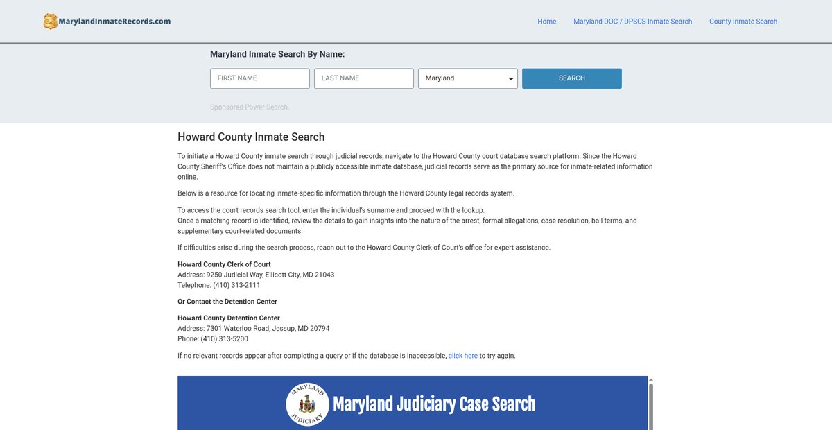 Preview of marylandinmaterecords.com