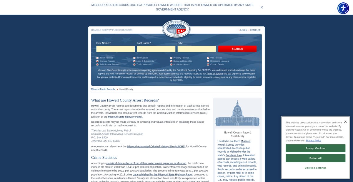 Preview of missouri.staterecords.org