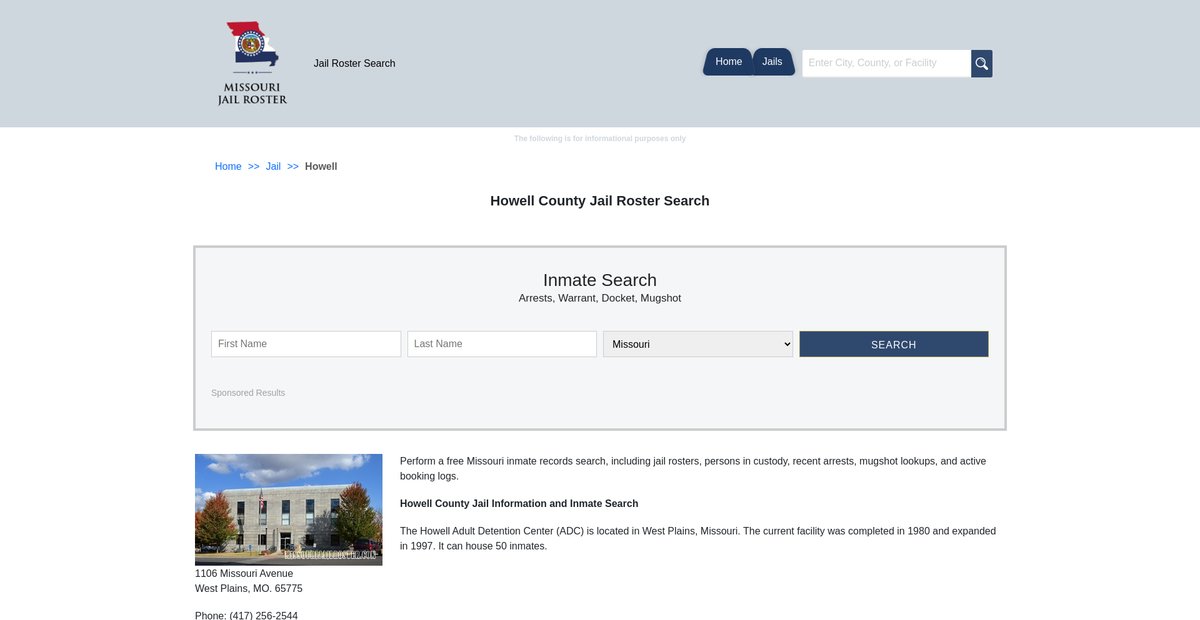 Preview of missourijailroster.com
