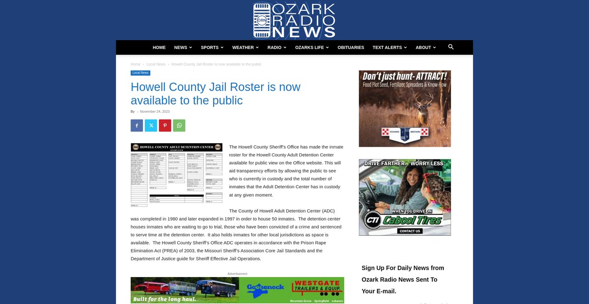 Preview of ozarkradionews.com