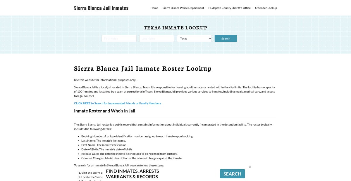 Preview of sierrablancajail.org