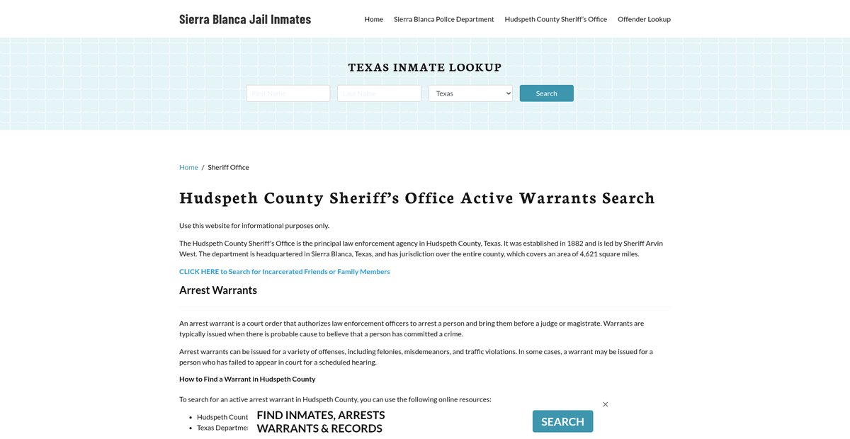 Preview of sierrablancajail.org