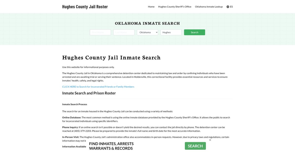 Preview of hughescountyjail.org