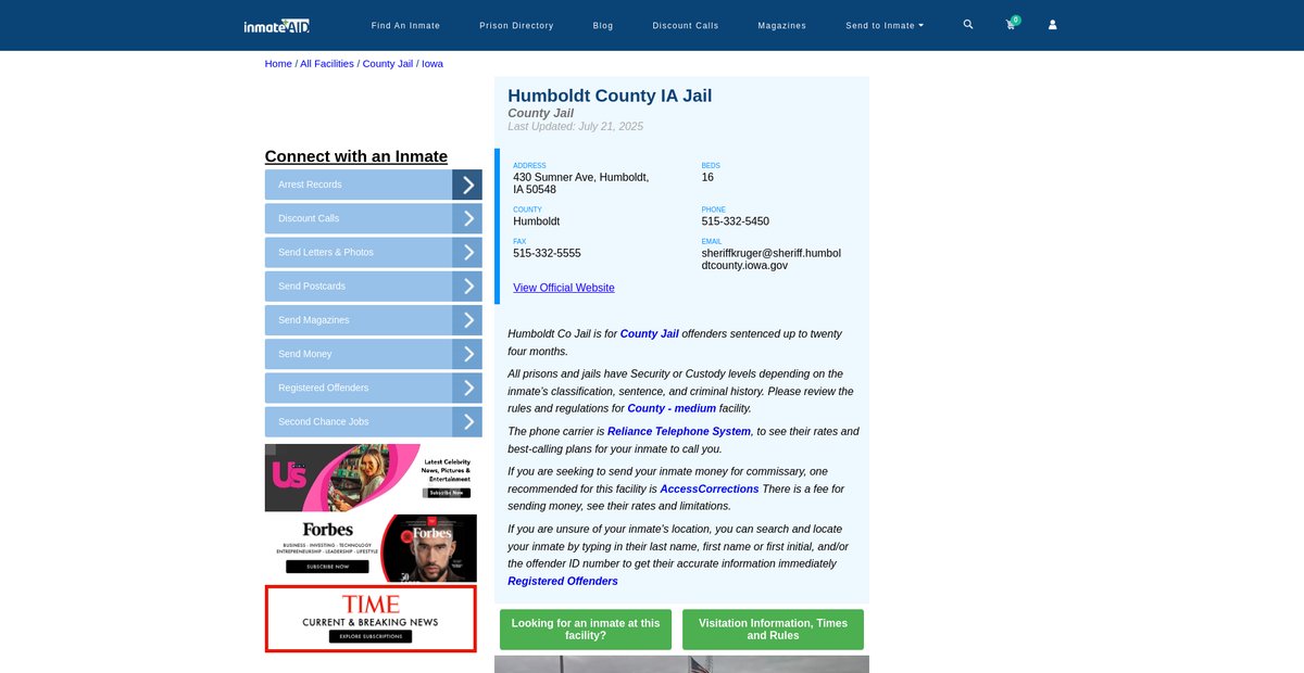 Preview of inmateaid.com