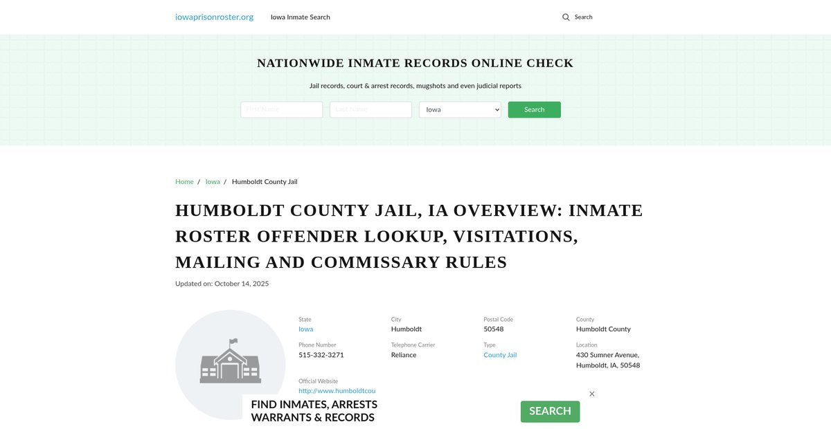 Preview of iowaprisonroster.org