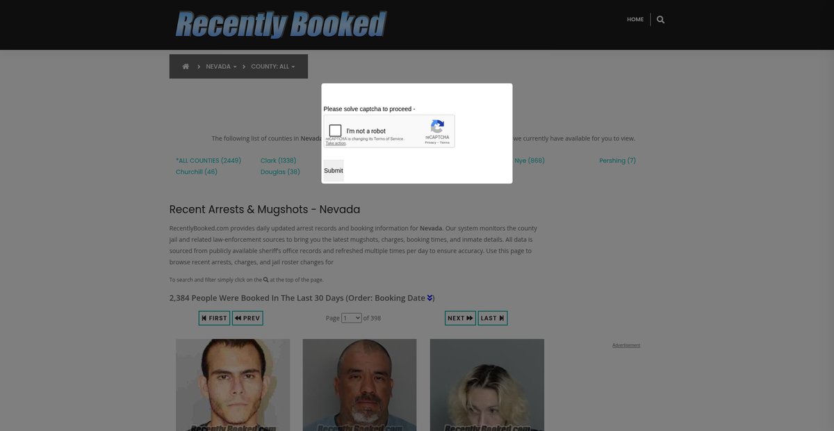 Preview of recentlybooked.com