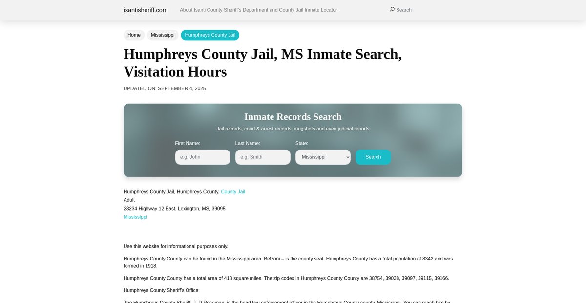 Preview of isantisheriff.com