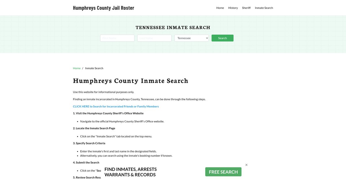 Preview of humphreyscosheriff.com