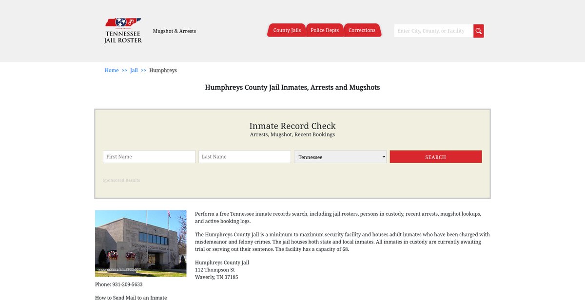 Preview of tennesseejailroster.com