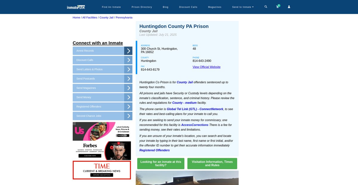 Preview of inmateaid.com