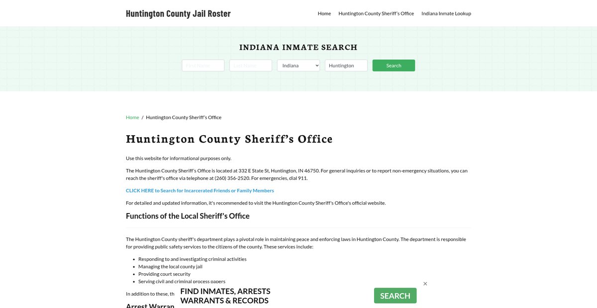 Preview of huntingtoncountyjail.org
