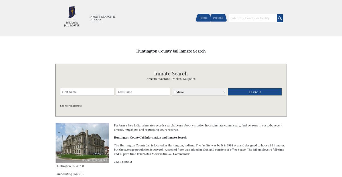 Preview of indianajailroster.com