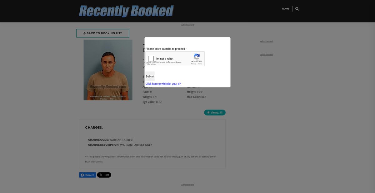 Preview of recentlybooked.com